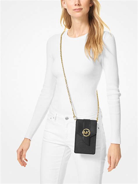 michael michael kors saffiano leather smartphone crossbody bag|saffiano leather cross body bag.